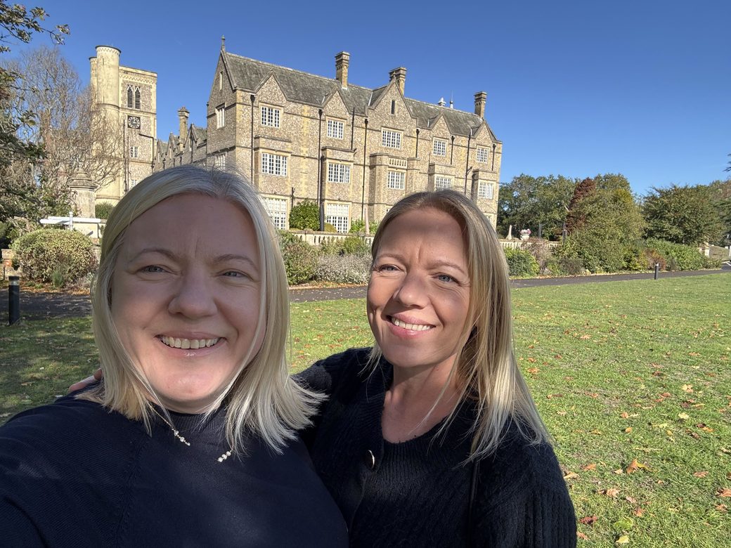 Daisy and Becca at Horsley Towers